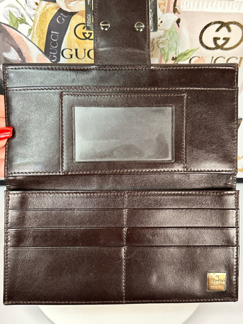 FENDI Zuchino Signature Flap Long Wallet ๐โค๏ธ - Picture 6 of 16